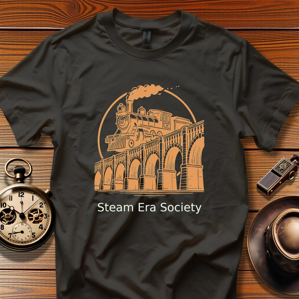 Steam Era Society - Riverbend Express (Design 04) | Retro Railroad T-Shirt