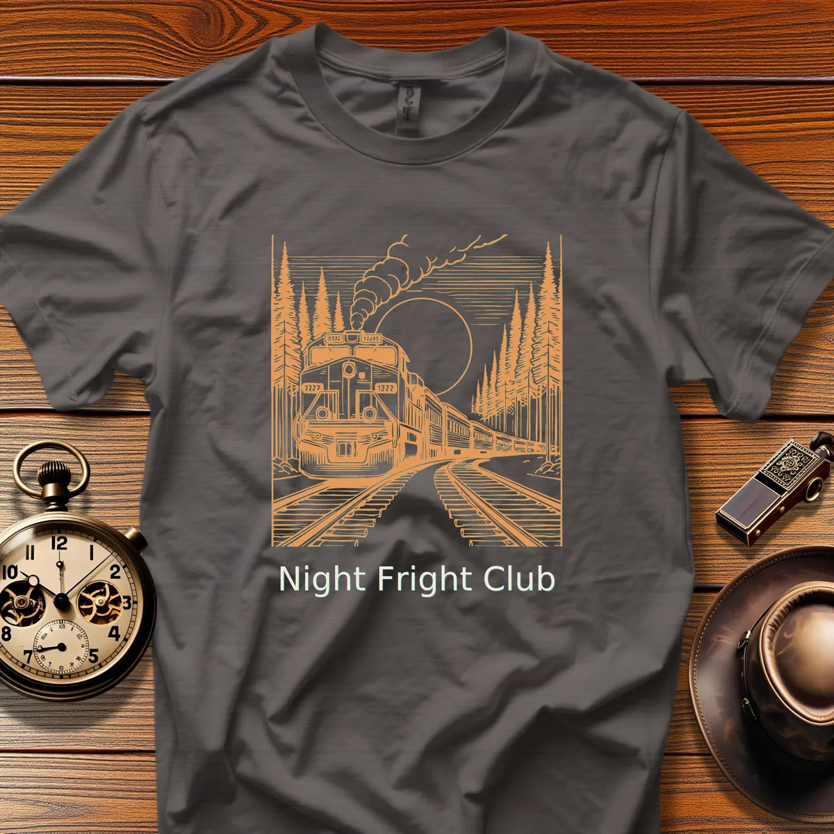 Night Fright Club - High Desert Zephyr (Design 22) | Retro Railroad T-Shirt