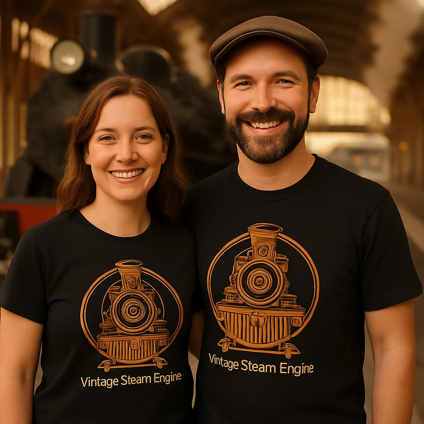 Vintage Steam Locomotive Art - Pine Valley (Design 26B) | Retro Railroad T-Shirt