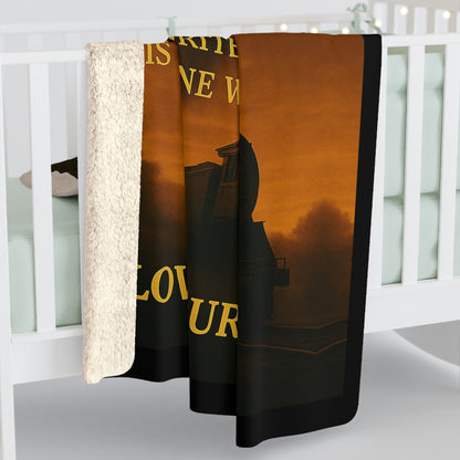 To My Husband - Warmth of Love Sherpa Fleece Blanket Design 01