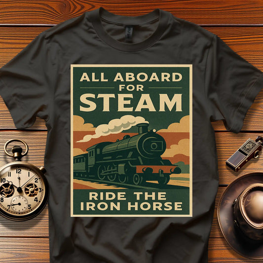 Steam Era Society™ Vintage Train Tee (1930s–50s) Design 05