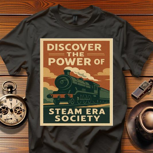Steam Era Society™ Vintage Train Tee (1930s–50s) Design 06