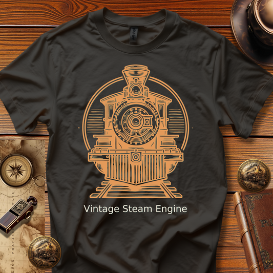 Vintage Steam Locomotive Art - Pine Valley (Design 26B) | Retro Railroad T-Shirt