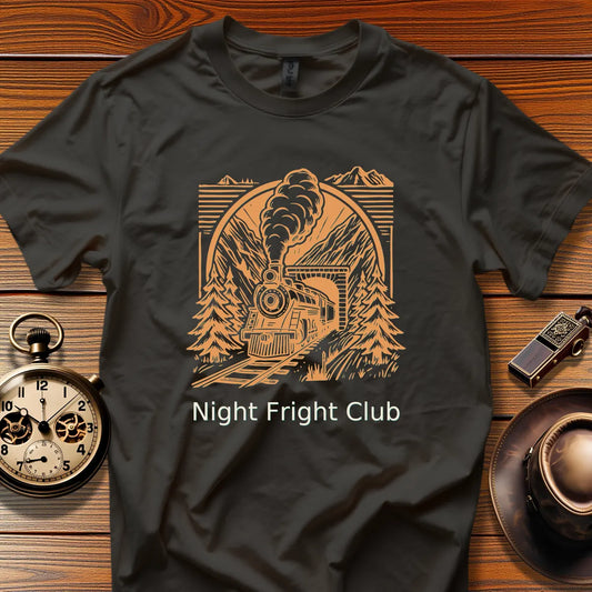 Night Fright Club - Mountain Crest (Design 12) | Retro Railroad T-Shirt