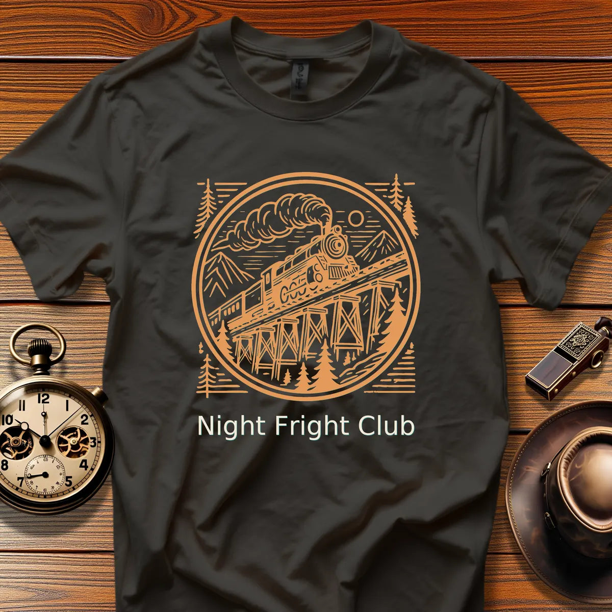 Night Fright Club - Frostline Special (Design 18) | Retro Railroad T-Shirt
