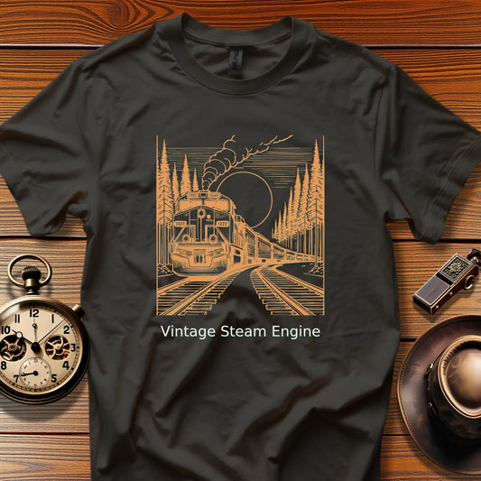 Vintage Steam Locomotive Art - High Desert Zephyr (Design 22) | Retro Railroad T-Shirt