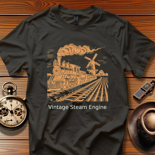 Vintage Steam Locomotive Art - Timberline Flyer (Design 03) | Retro Railroad T-Shirt