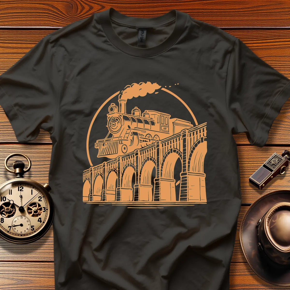Roundhouse Crew - Riverbend Express (Design 04) | Retro Railroad T-Shirt
