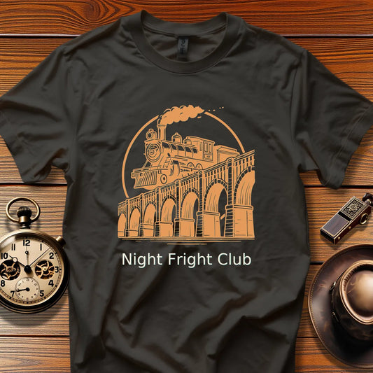 Night Fright Club - Riverbend Express (Design 04) | Retro Railroad T-Shirt