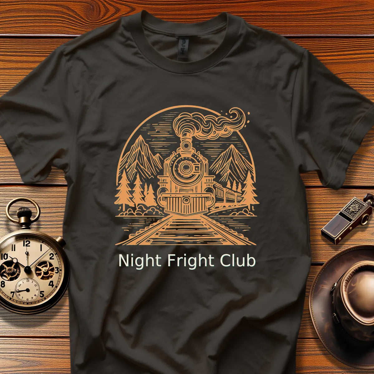 Night Fright Club - Prairie Star (Design 07) | Retro Railroad T-Shirt