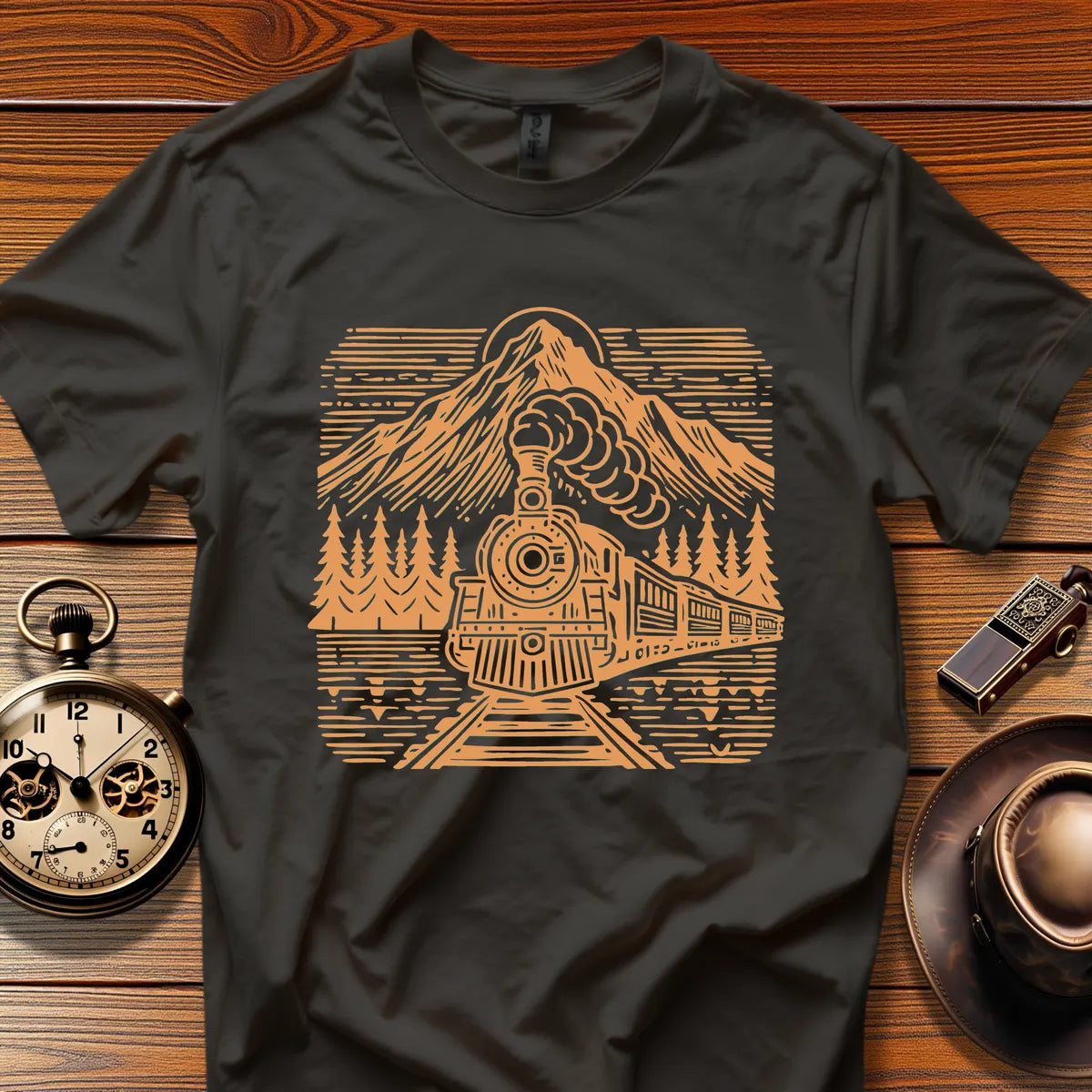 Roundhouse Crew - Midnight Limited (Design 08) | Retro Railroad T-Shirt