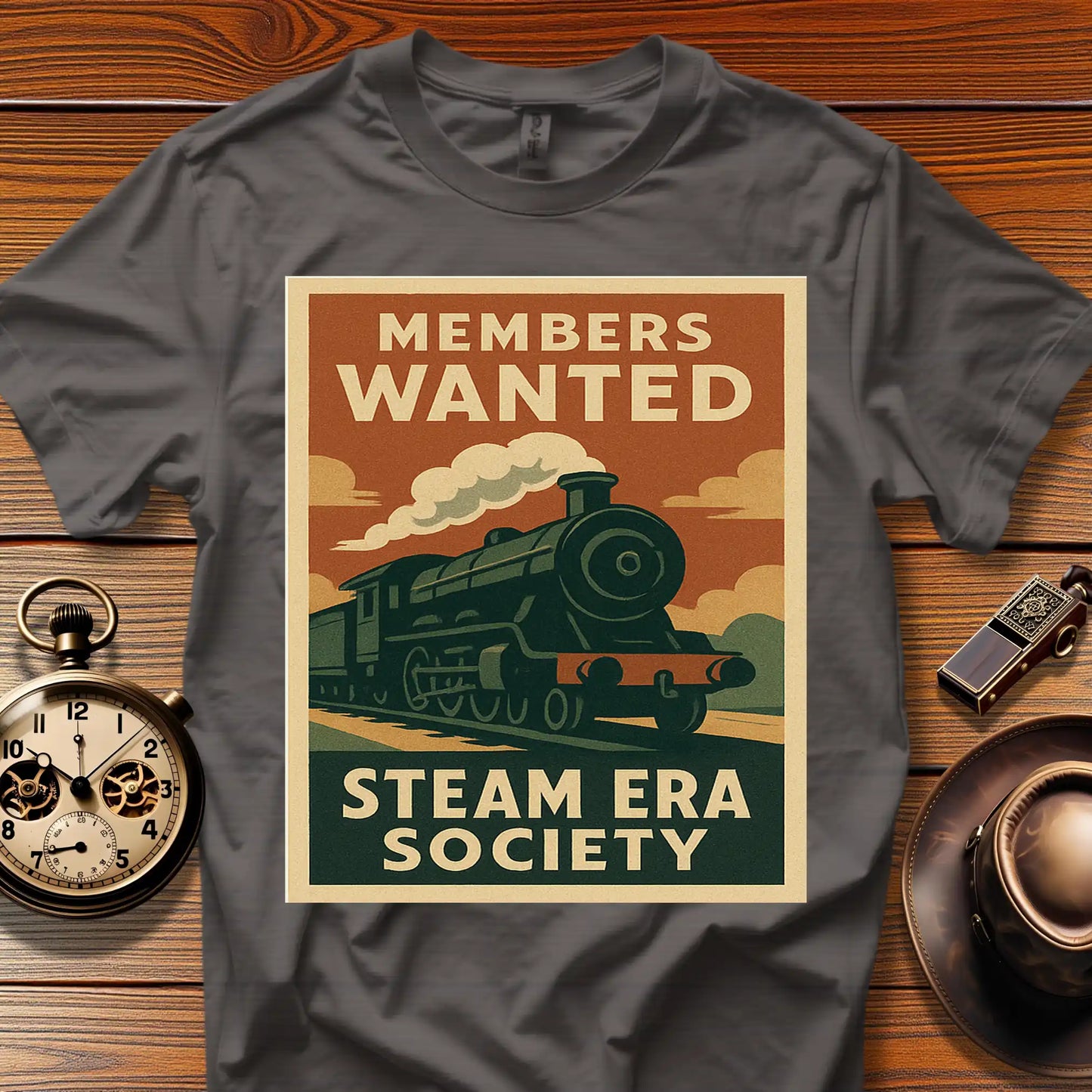 Steam Era Society™ Vintage Train Tee (1930s–50s) Design 07