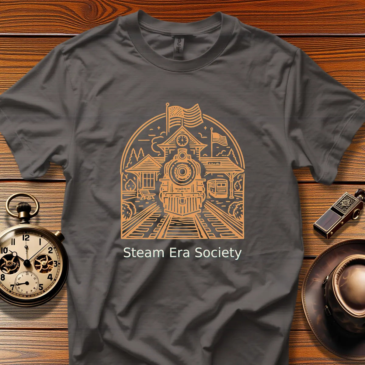 Steam Era Society - Canyon Runner (Design 10) | Retro Railroad T-Shirt