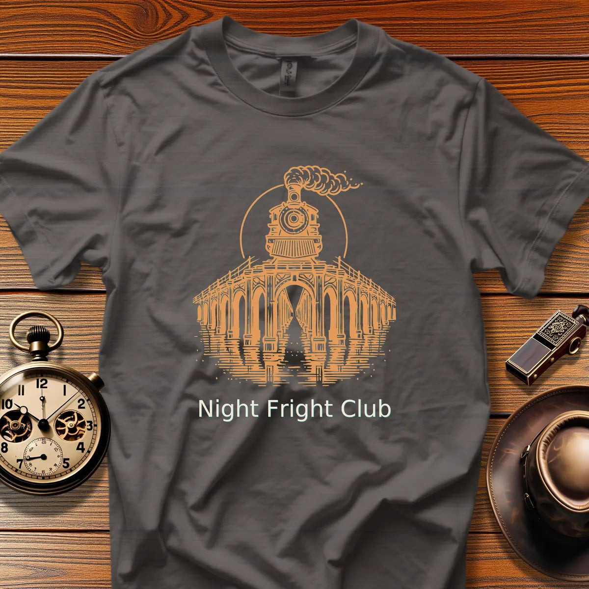 Night Fright Club - Harbor Switcher (Design 11) | Retro Railroad T-Shirt