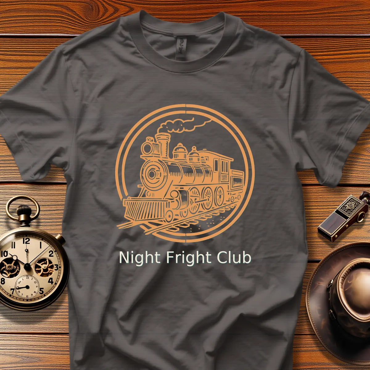 Night Fright Club - Redrock Express (Design 14) | Retro Railroad T-Shirt