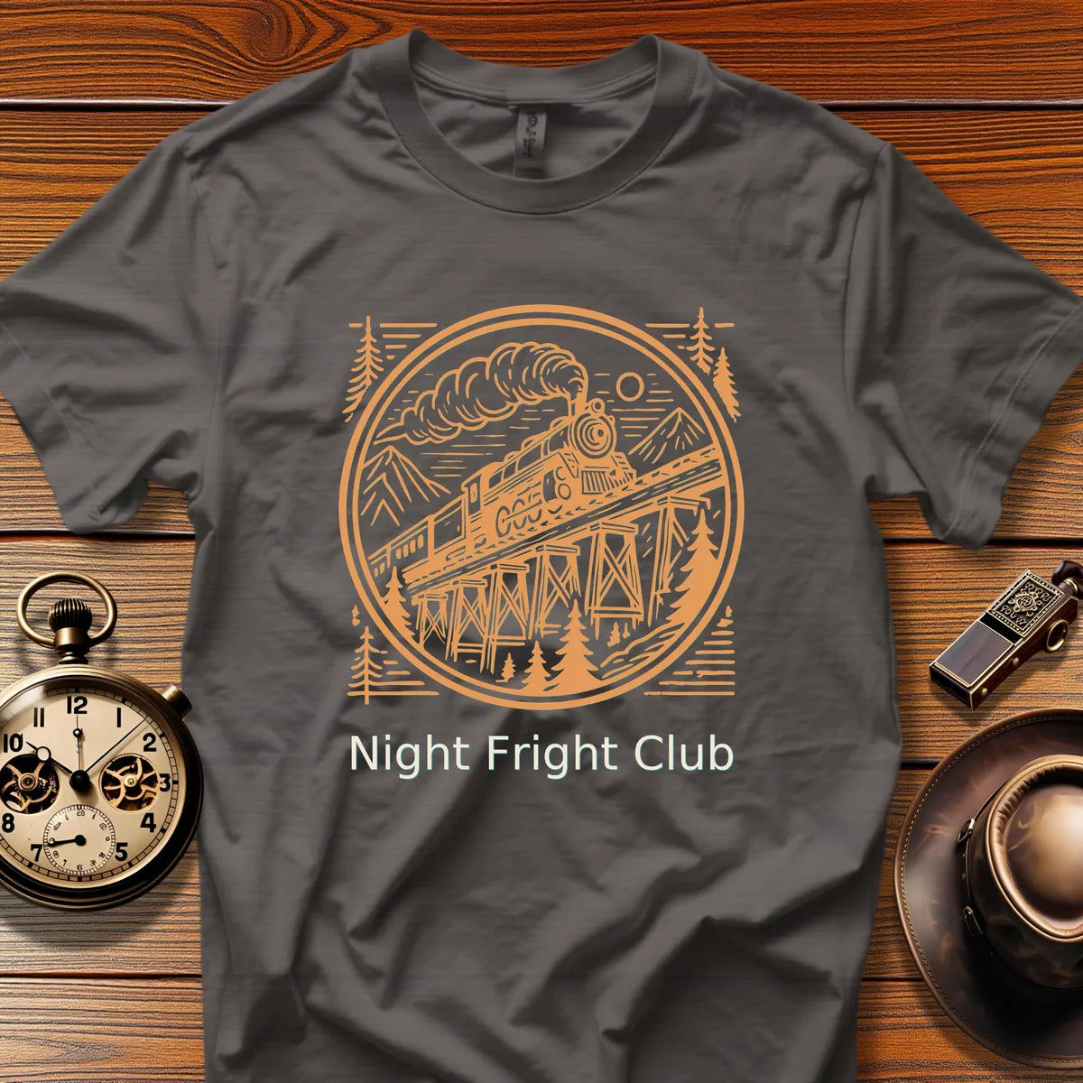 Night Fright Club - Frostline Special (Design 18) | Retro Railroad T-Shirt