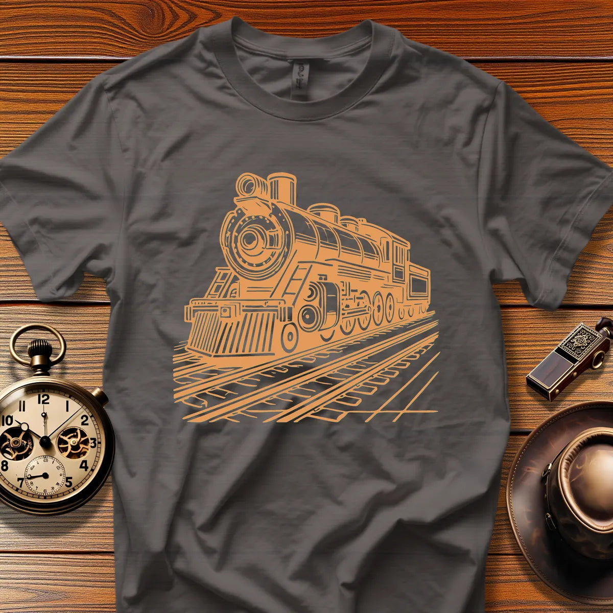 Roundhouse Crew - Iron Summit (Design 01) | Retro Railroad T-Shirt