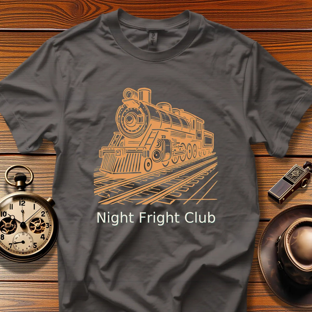 Night Fright Club - Iron Summit (Design 01) | Retro Railroad T-Shirt