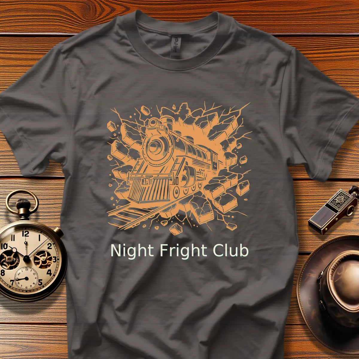Night Fright Club - Lakeshore Flyer (Design 29) | Retro Railroad T-Shirt