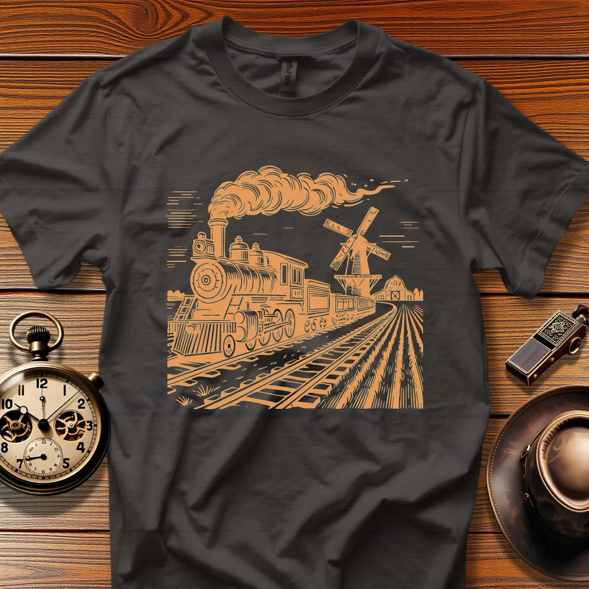 Roundhouse Crew - Timberline Flyer (Design 03) | Retro Railroad T-Shirt