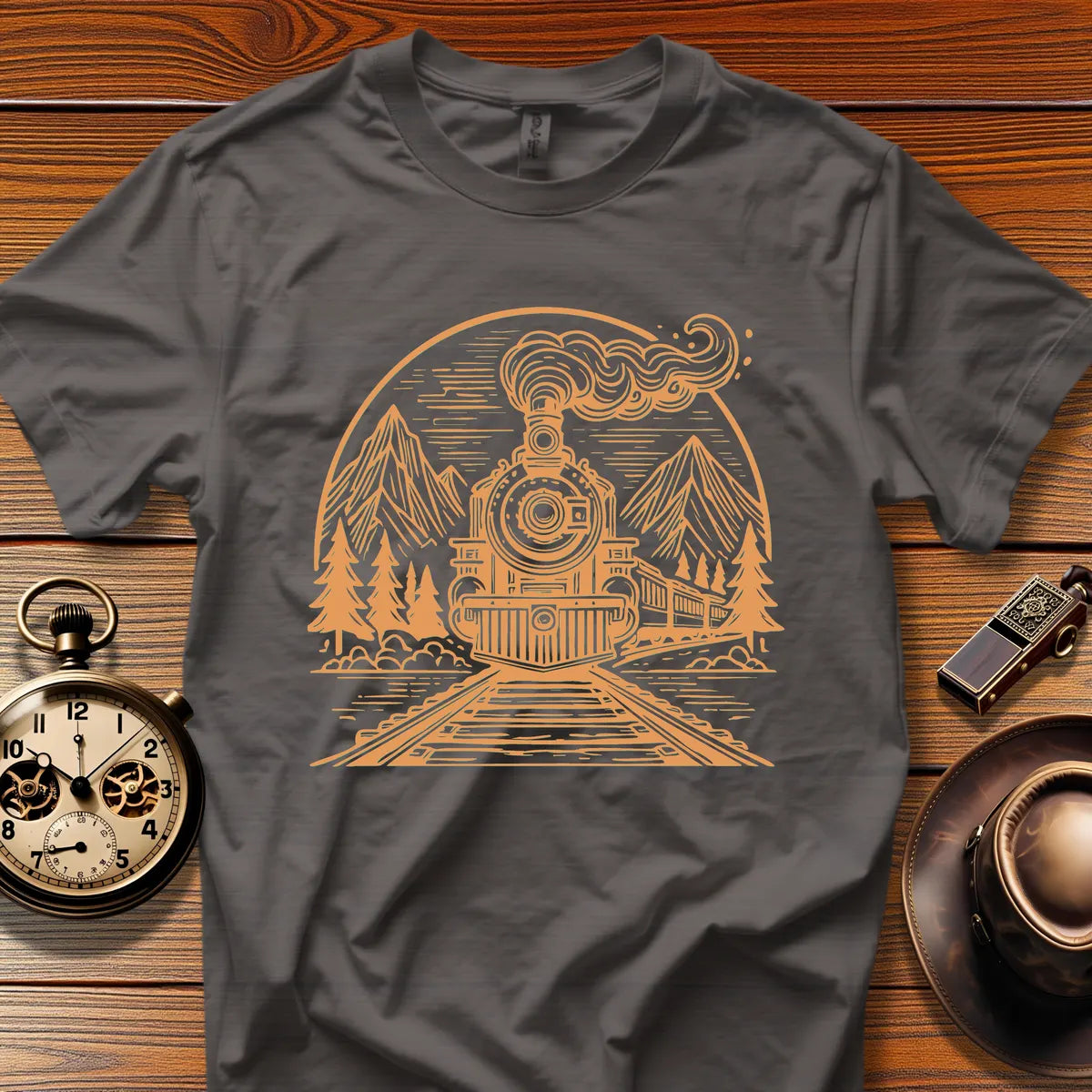 Roundhouse Crew - Prairie Star (Design 07) | Retro Railroad T-Shirt