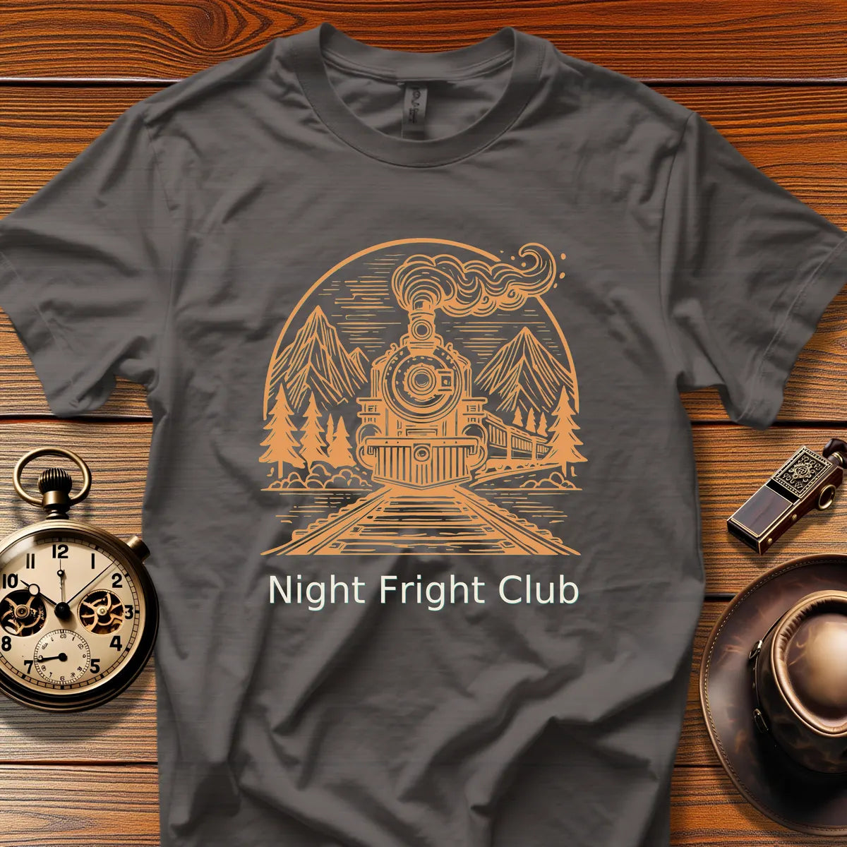 Night Fright Club - Prairie Star (Design 07) | Retro Railroad T-Shirt