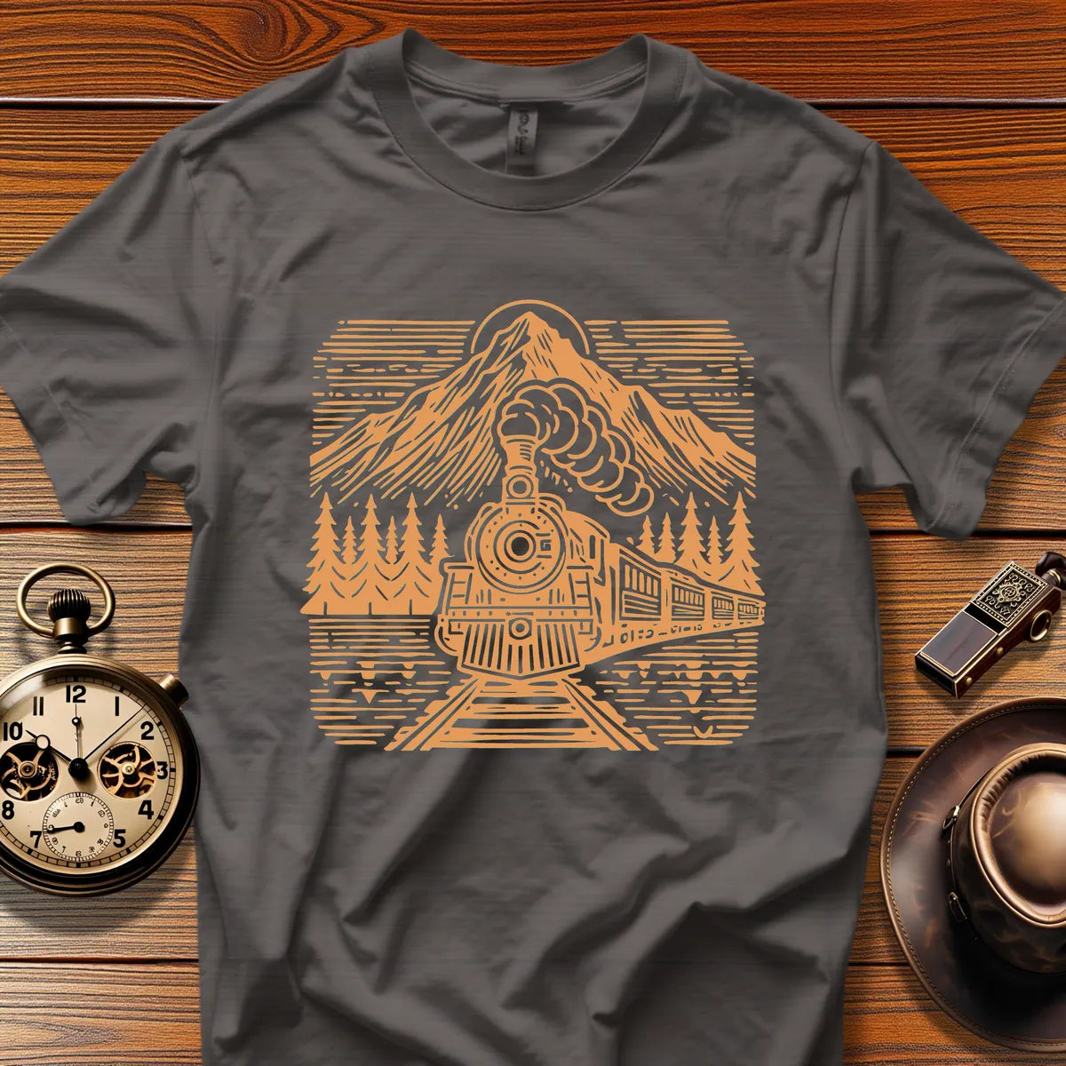 Roundhouse Crew - Midnight Limited (Design 08) | Retro Railroad T-Shirt