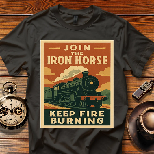 Steam Era Society™ Vintage Train Tee (1930s–50s) Design 04