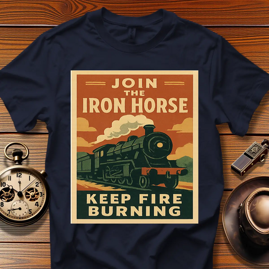 Steam Era Society™ Vintage Train Tee (1930s–50s) Design 04