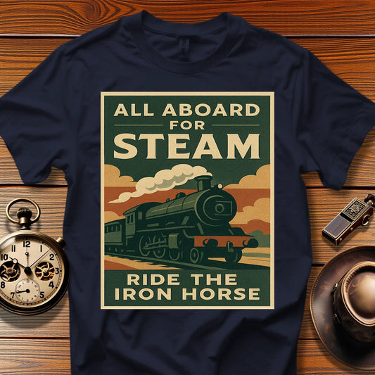 Steam Era Society™ Vintage Train Tee (1930s–50s) Design 05