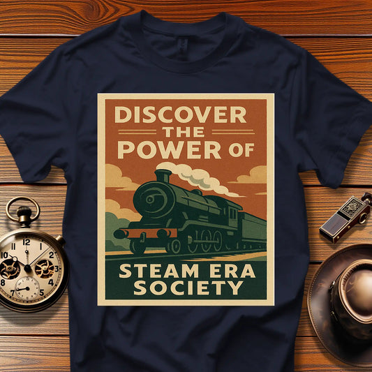 Steam Era Society™ Vintage Train Tee (1930s–50s) Design 06