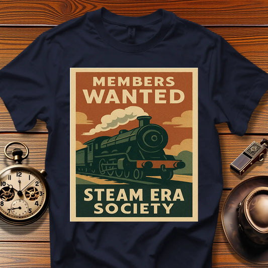 Steam Era Society™ Vintage Train Tee (1930s–50s) Design 07
