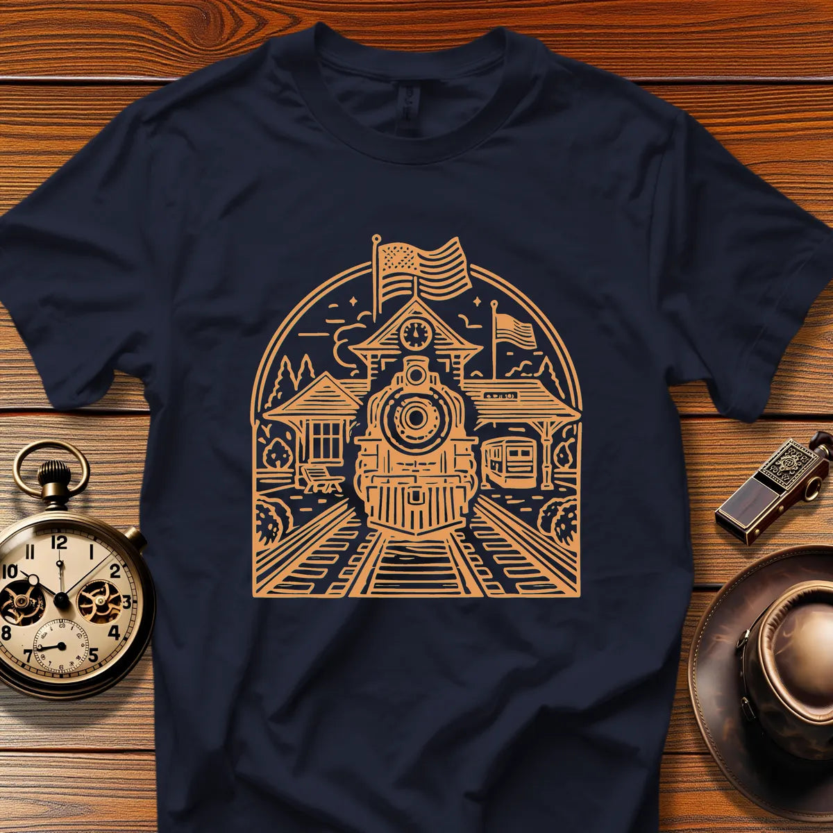 Roundhouse Crew - Canyon Runner (Design 10) | Retro Railroad T-Shirt