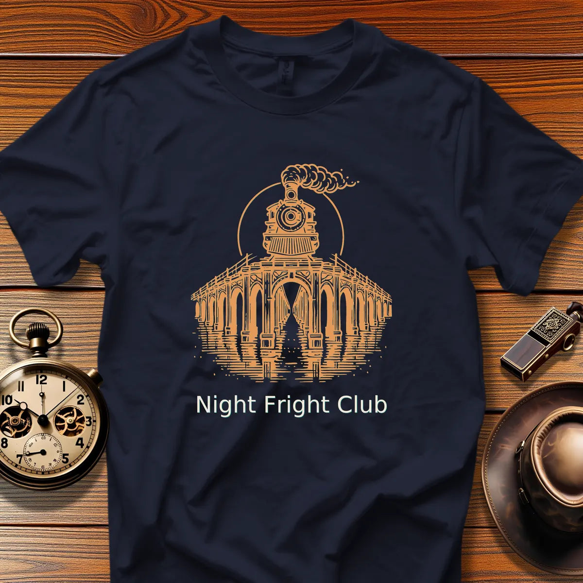 Night Fright Club - Harbor Switcher (Design 11) | Retro Railroad T-Shirt