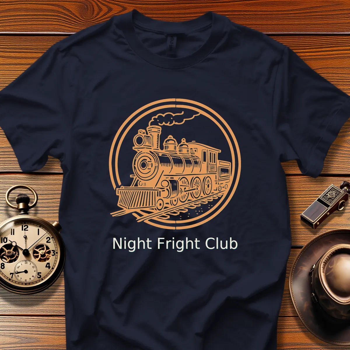Night Fright Club - Redrock Express (Design 14) | Retro Railroad T-Shirt
