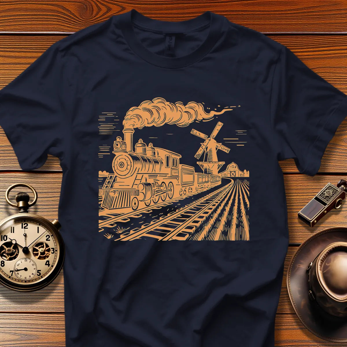 Roundhouse Crew - Timberline Flyer (Design 03) | Retro Railroad T-Shirt