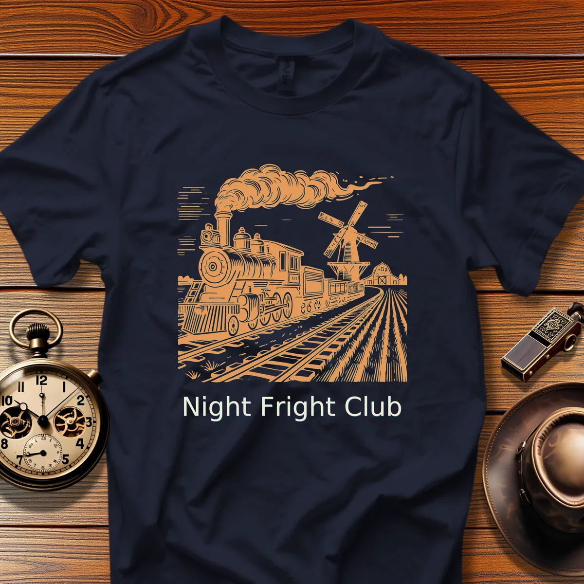 Night Fright Club - Timberline Flyer (Design 03) | Retro Railroad T-Shirt