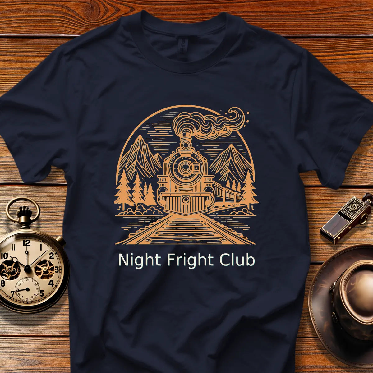 Night Fright Club - Prairie Star (Design 07) | Retro Railroad T-Shirt