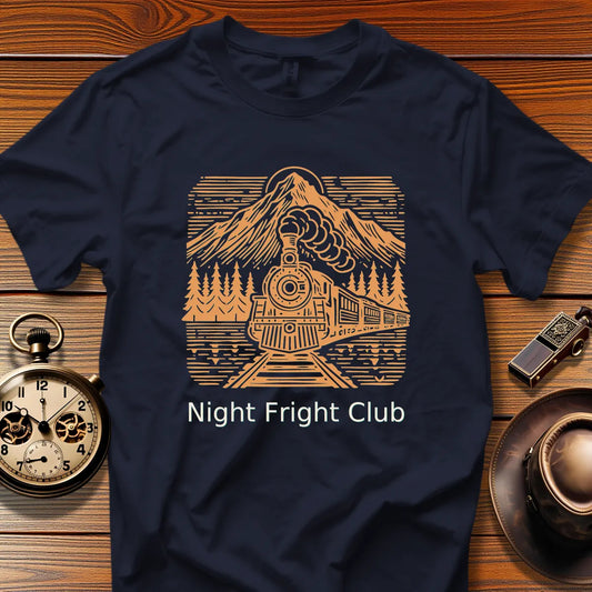 Night Fright Club - Midnight Limited (Design 08) | Retro Railroad T-Shirt