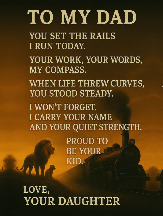 To My Dad from Daughter - Warmth of Love Sherpa Fleece Blanket Design 01